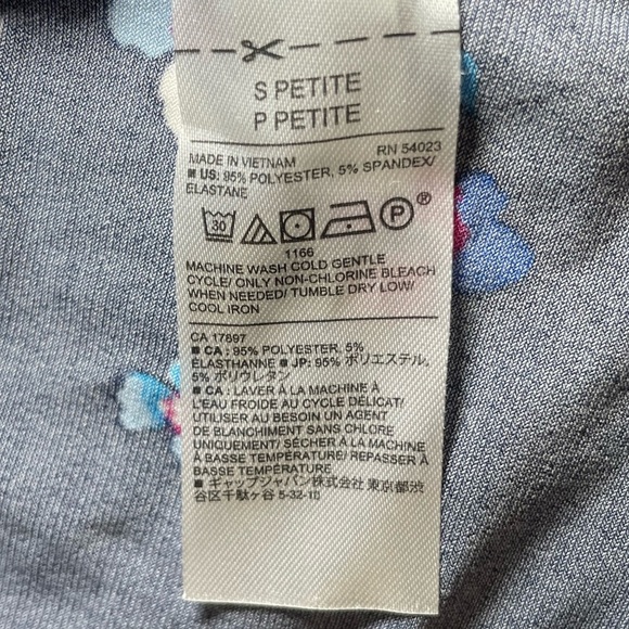 Banana Republic navy floral wrap dress sz S Pet - Picture 5 of 6